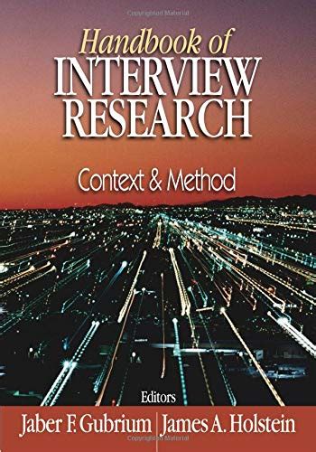 Read Online Handbook Of Interview Research 