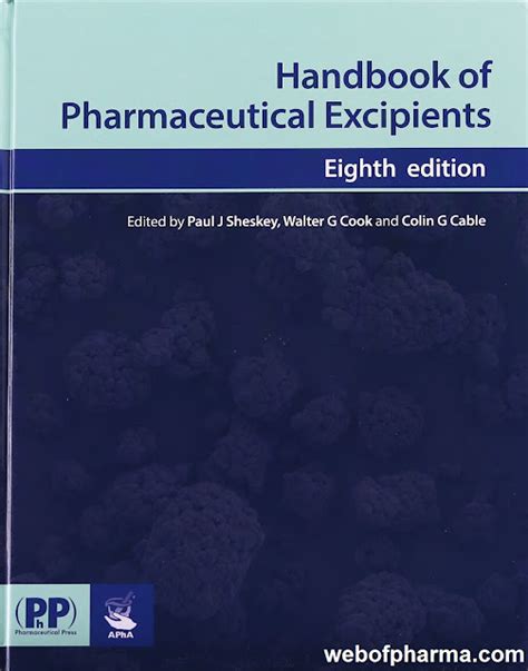 Download Handbook Of Pharmaceutical Excipients 8Th Edition File Type Pdf 