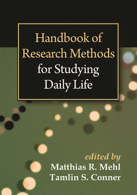 Read Handbook Of Research Methods For Studying Daily Life 