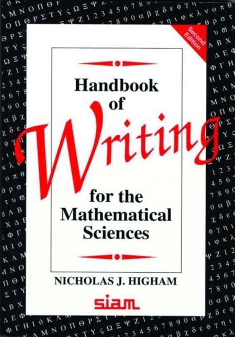 Read Online Handbook Of Writing For The Mathematical Sciences By Nicholas J Higham 