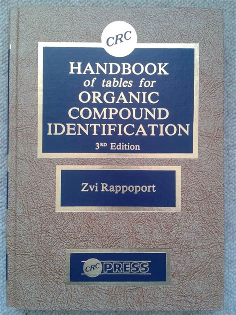 Read Online Handbook Tables For Organic Compound Identification Third Edition 