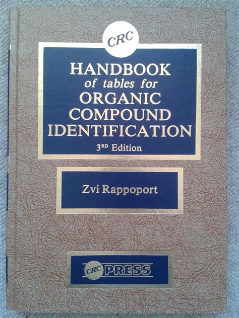 Read Online Handbook Tables For Organic Compound Identification Third Edition 