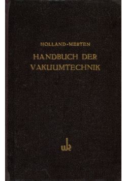 handbuch der vakuumtechnik
