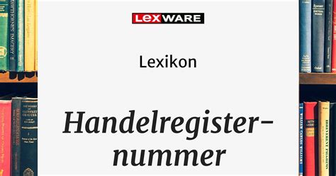 handelsregisternummer