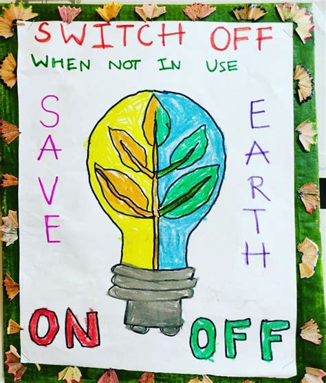 Handmade Posters On Save Electricity