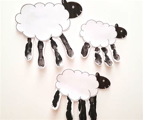 Handprint Sheep Craft For Kids Free Template Simple Sheep Template For Preschool - Sheep Template For Preschool