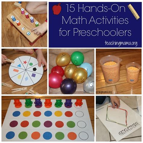 Hands On Math Activities For Preschoolers Math On Hand - Math On Hand