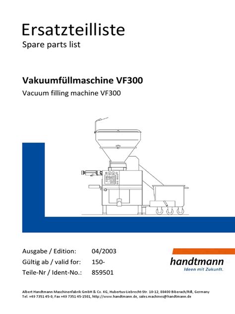 Read Online Handtmann Vf300 Manual 