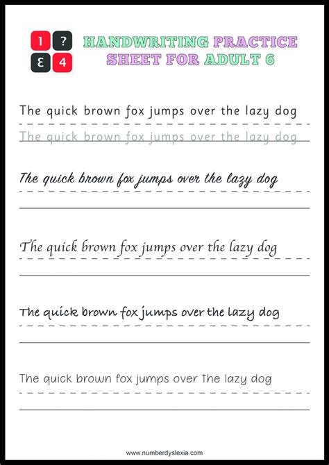 Handwriting Practice Worksheets Pdf