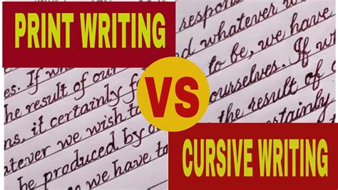Handwriting Vs Print When To Use Each One Writing Print - Writing Print