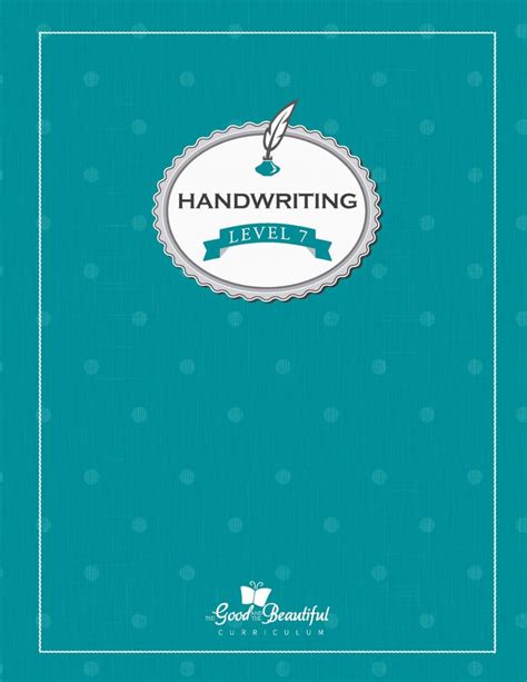 Handwriting Workbooks The Good And The Beautiful Handwriting Practice 1st Grade - Handwriting Practice 1st Grade