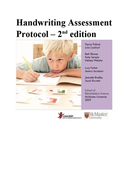 Full Download Handwriting Assessment Protocol 2Nd Edition 