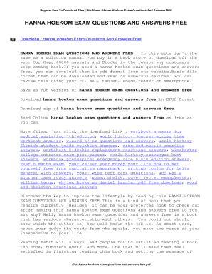 Read Hanna Hoekom Study Notes 