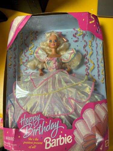 happy birthday barbie mattel 14649 never removed from box dated 1995