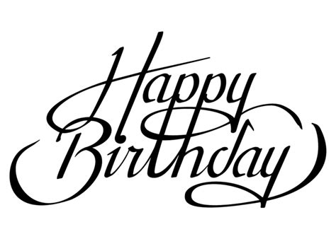 happy birthday script font