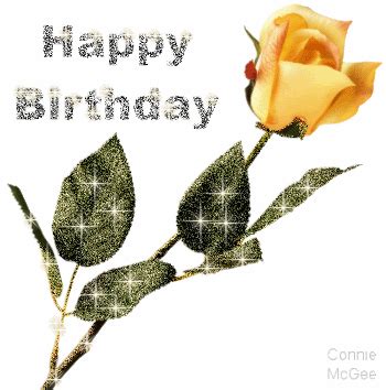 Happy Birthday With Yellow Rose Desiglitters Com Happy Birthday Yellow Flowers - Happy Birthday Yellow Flowers