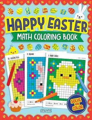 Happy Easter Math Coloring Book Pixel Art For Kid