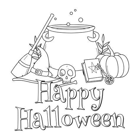 Happy Halloween Coloring Sheets Halloween Coloring Pages Kids Halloween Tree Coloring Page - Halloween Tree Coloring Page