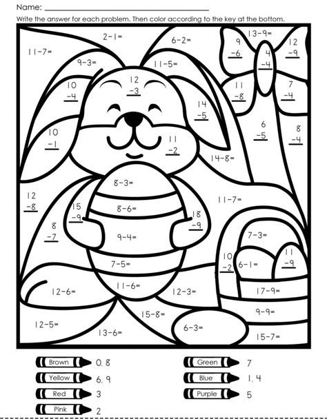 Download Happy Easter Math Coloring Book Pixel Art For Kids Addition Subtraction Multiplication And Division Practice Problems Easter Activity Books For Kids 