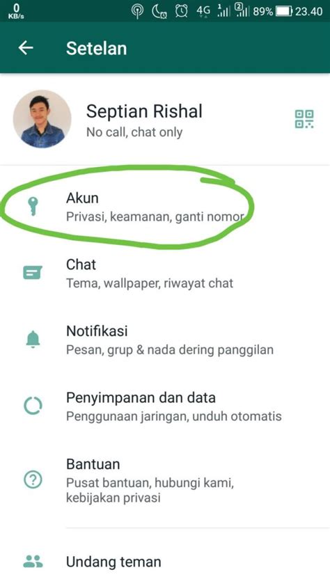 Hapus Akun Wa