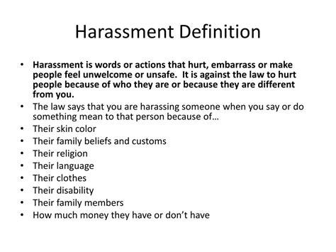 harassment definition