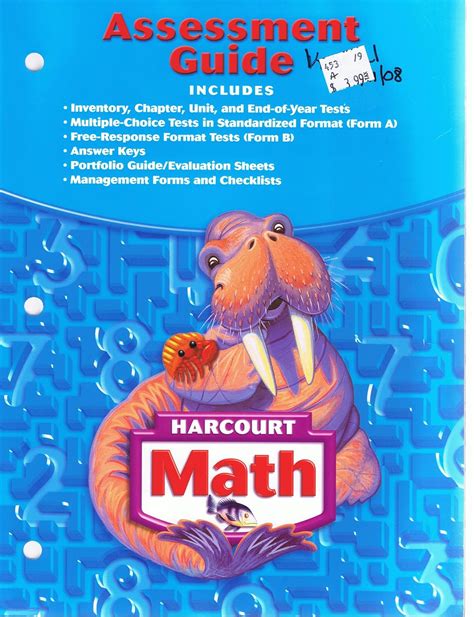 Harcourt Math Assessment Guide Grade 6