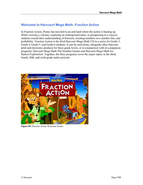 Harcourt Mega Math Fraction Action Studylib Net Mega Math Fraction Action - Mega Math Fraction Action