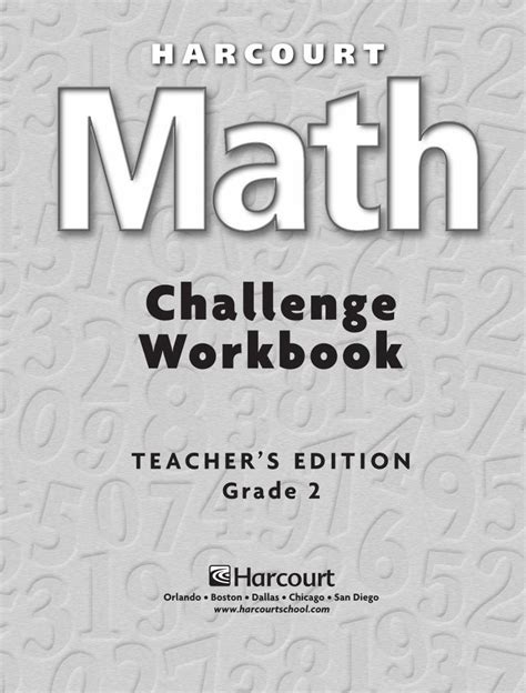 Read Online Harcourt Math Challenge Workbook Grade 2 Pdf 