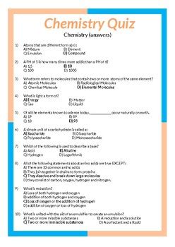 hard chemistry questions and answers