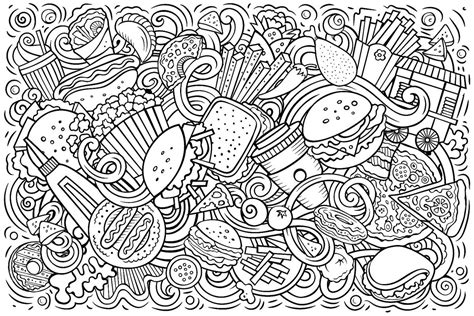 Hard Food Coloring Pages For Adults Food Coloring Pages For Adults - Food Coloring Pages For Adults