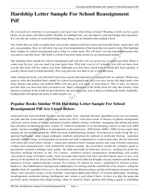 Download Hardship Letter Sample For School Reassignment Pdf 