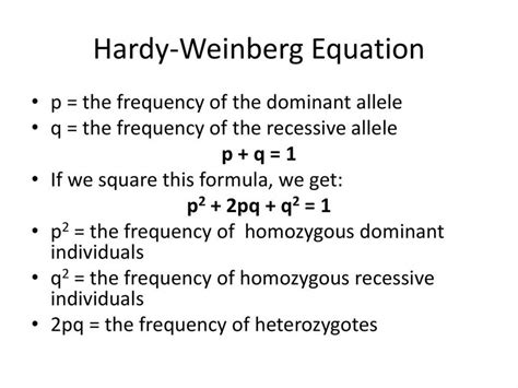 Hardy Weinberg Pogil Answer Key