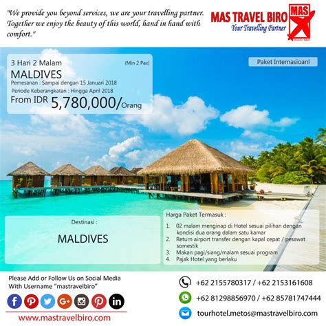harga paket tour ke maldives