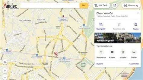 haritalar maps +yol tarifi Yandex.