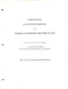 harley davidson flat rate manual