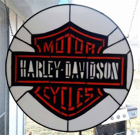 harley davidson stained glass patterns