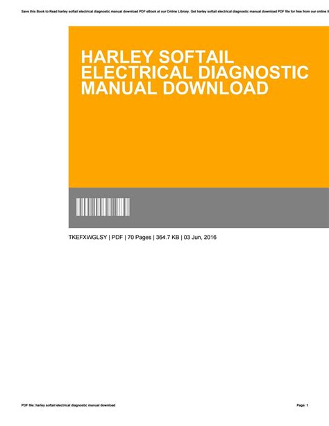 Download Harley Softail Electrical Diagnostic Manual Download 
