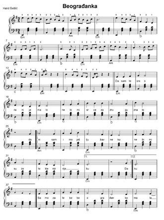 harmonika note narodna muzika