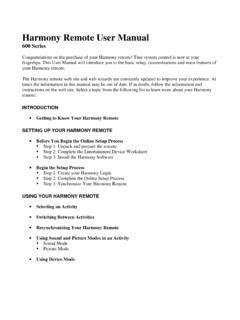 Full Download Harmony Remote User Manual 
