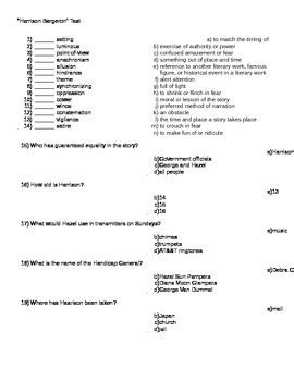 harrison bergeron selection test answers
