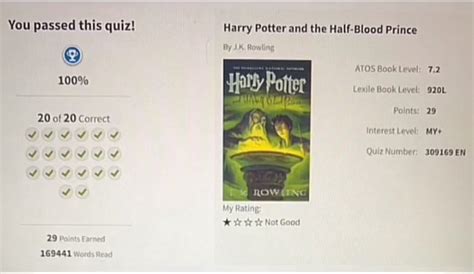Harry Potter Ar Test