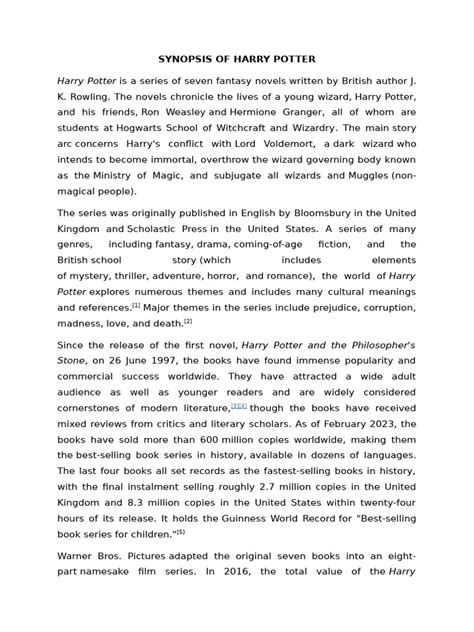 Harry Potter Synopsis