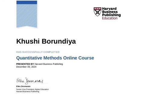 harvard business quantitative methods course exams