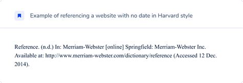 harvard referencing no date website