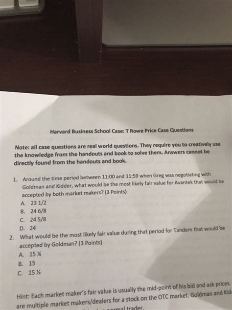 Read Online Harvard Business School Case Answers 