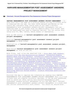 Full Download Harvard Managementor New Manager Post Assessment Answers 