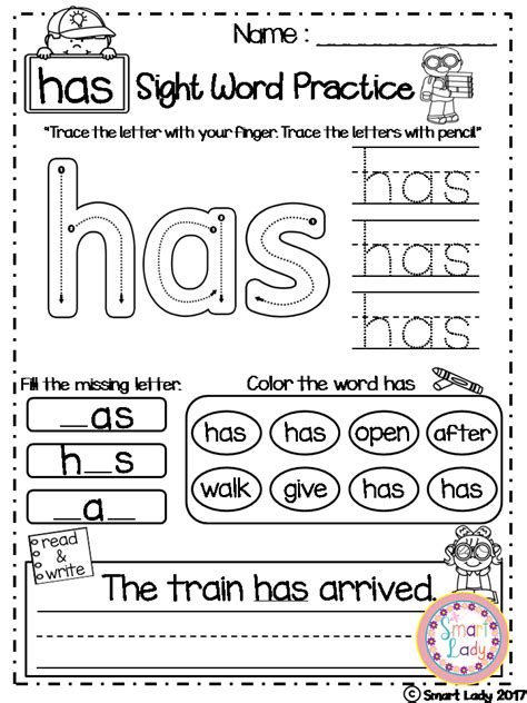 Has Sight Word Worksheet   And Sight Word Worksheet Sight Word And Worksheet - Has Sight Word Worksheet