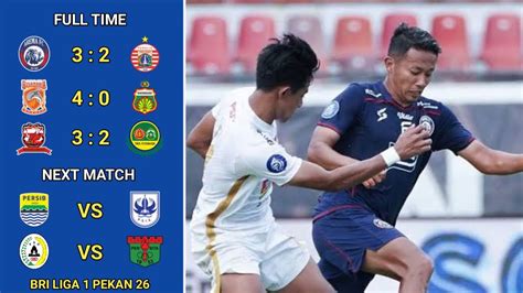 Hasil BRI Liga 1: Arema Lumat Persita 3-0, Dewa United Susah