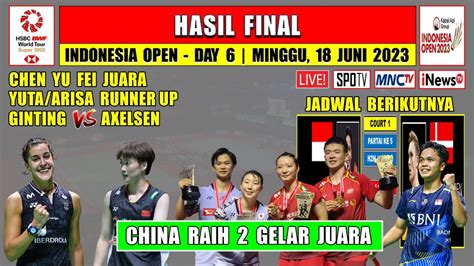 Hasil Final Indonesia Open 2022: Axelsen Juara, Lompat, Lempar 
