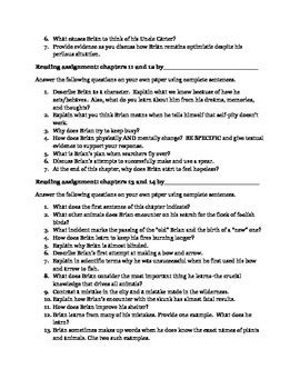 Read Hatchet Study Guide Questions 